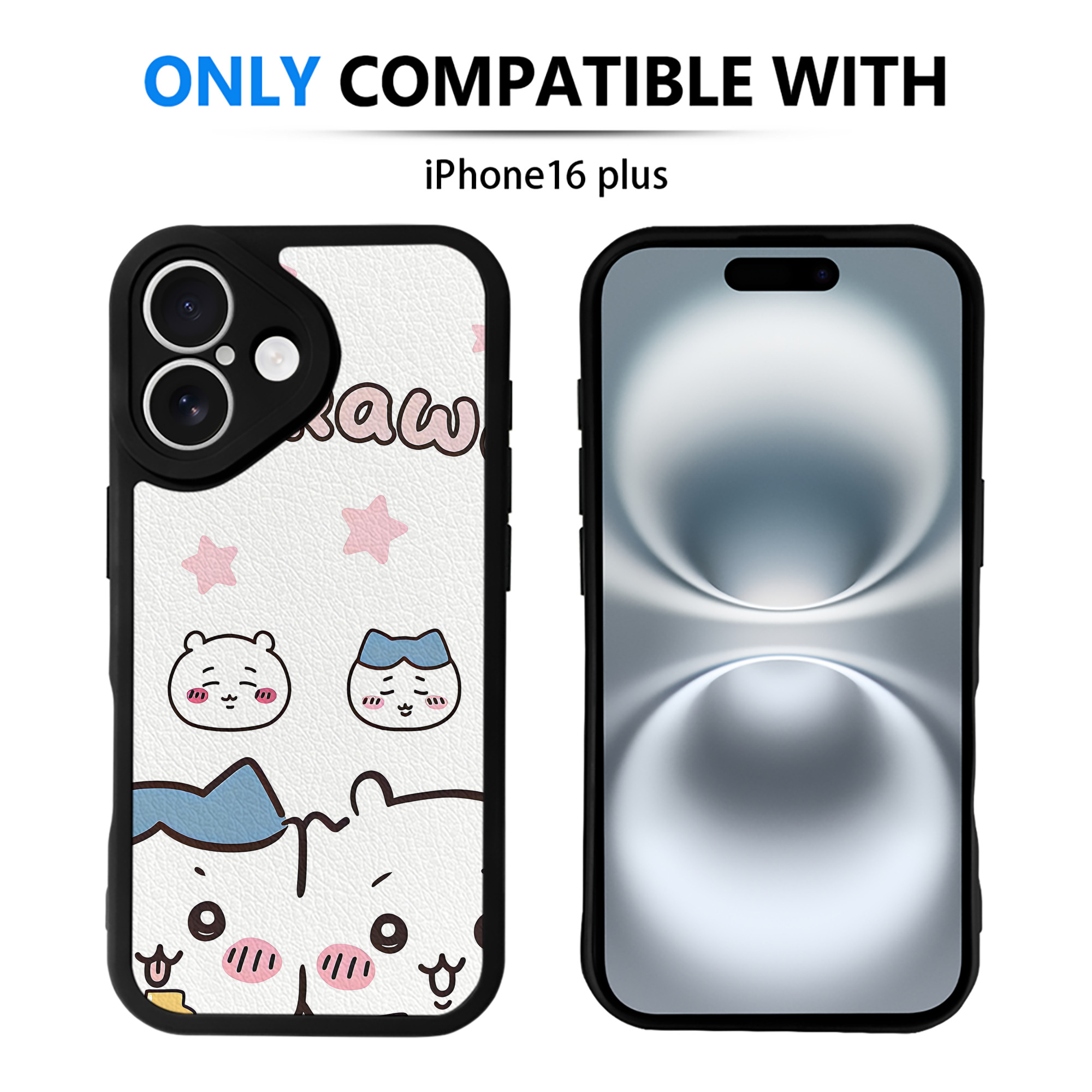 （画像用） ちいかわ Chii-kawa 【iPhone 16シリーズ対応】シリコンスマホケース（レザー調） 材質：シリコン
